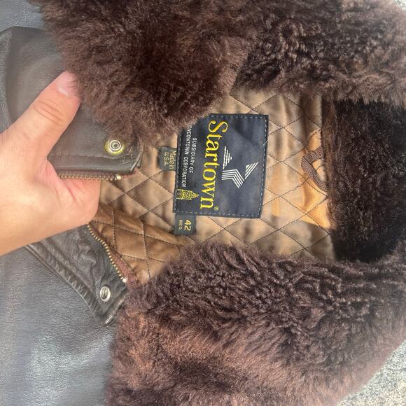 Startowne Leather Jacket Men’s Medium Black Biker Moto Vintage Y2K Style - Picture 2 of 4